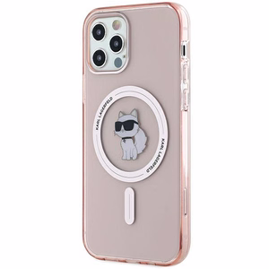 Karl Lagerfeld IML Choupette MagSafe Suojakuori iPhone 12 / 12 Prolle - vaaleanpunainen