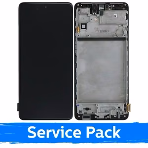 LCD-näyttö, yhteensopiva Samsung M515 M51, musta kehyksellä (Service Pack)