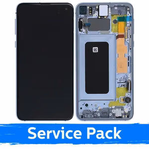 LCD Näyttö yhteensopiva Samsung G970 S10e kehyksellä / Prism Blue / (Service Pack)