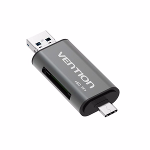 Vention USB 3.0 monitoiminen muistikortinlukija harmaa metallinen