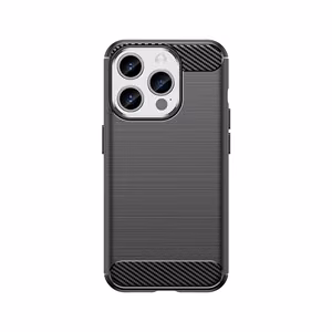 Joustava hiilikuitukuvioinen Suojakuori iPhone 15 Pro:lle Carbon Case - musta
