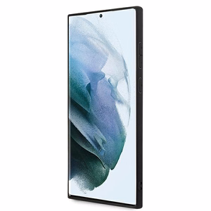 Guess GUHCS22L4GMGGR S908 S22 Ultra szary/harmaa kovakotelo 4G Iso metallilogo