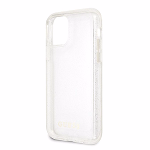 Guess GUHCN65PCGLSI iPhone 11 Pro Max hopea/hopea kova kotelo Glitter Glitter