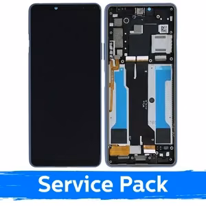 LCD-näyttö yhteensopiva Sony Xperia 10 III sininen alkuperäinen (Service Pack)