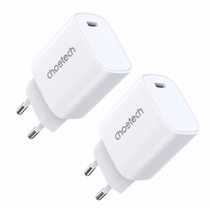Laturi Choetech Q5004 valkoinen (USB-C / 20W) (2 kpl)