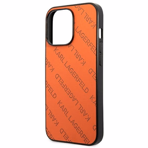Karl Lagerfeld Perforated Allover Suojakuori iPhone 13 Pro Max 6.7" - Oranssi