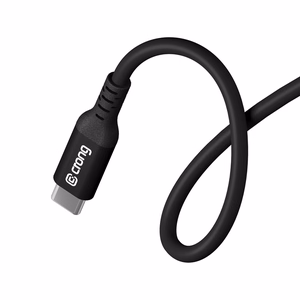 Crong Soft Link USB-C–USB-C-kaapeli, 1,2 m, 100 W PD, 5 A, musta