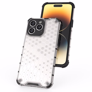 Honeycomb kotelo iPhone 14 Pro panssaroitu hybridi suojus sininen