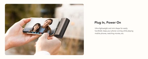Ulkoinen akku Veger PlugOn (W0556P) PD QC3.0 3A 20W 5000 mAh sisäänrakennetulla Lightning-liittimellä musta