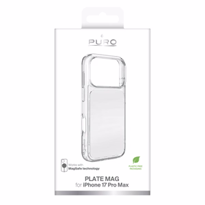 Puro Plate Mag kotelo iPhone 17 Pro Max yhteensopiva MagSafe - valkoinen