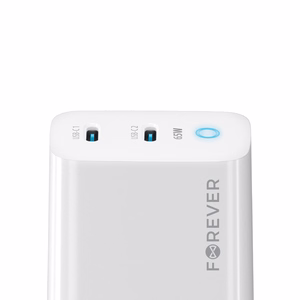 Forever TC-06-65CC GaN PD QC charger 2x USB-C 65W white