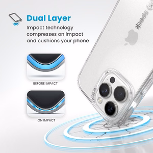 Speck GemShell -suojakuori iPhone 16 Pro Max:lle, Clear