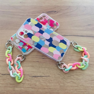 Color Chain Case gel flexible elastic case cover with a chain pendant for Xiaomi Redmi Note 10 Pro multicolour  (2)