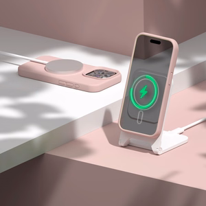 Etteri Silikoninen Mag suojakuori iPhone 15 Pro Max 6,7:lle vaaleanpunainen
