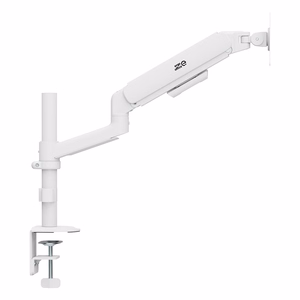 Ergo Office ER-691 W – kaasujousellinen näytönvarsi 17–32 tuuman näytölle, 1–10 kg, VESA enintään 100×100, mattavalkoinen