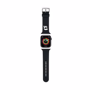 Karl Lagerfeld 3D Rubber Karl Head hihna musta Apple Watch 38/40/41mm:lle