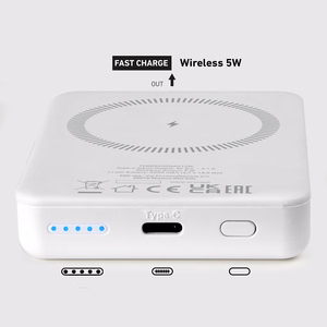 Powerbank SBS TEBB5000MAG1CW 5000 mAh USB-C, MagSafe-yhteensopiva - valkoinen