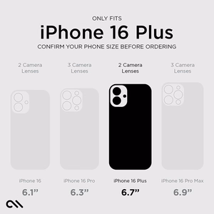 Case-Mate Tough D3O läpinäkyvä suojakuori MagSafe-tuella iPhone 16 Plus -puhelimelle