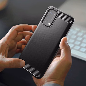 Carbon Case Joustava suojus OnePlus Nord N200 5G musta
