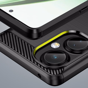 Carbon Case Suojakuori OnePlus Nord CE 3:lle joustava silikoni hiilikuori musta