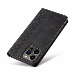 Magneetti hihna Kotelo iPhone 12 Pro pussi lompakko + Mini Lanyard riipus Musta