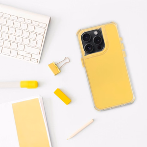 Suojakuori iPhone 15 PRO MAX:lle Matrix keltainen