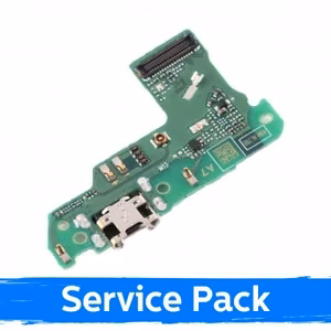 Latausportti yhteensopiva Huawei Honor 7A / 7A Pro flex-kaapelilla / hopeinen (Service Pack)