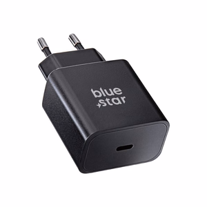 Puhelinlaturi Blue Star USB C QC4.0 PD 3A 25W + kaapeli USB C - USB C TFB-TC-25WPD musta