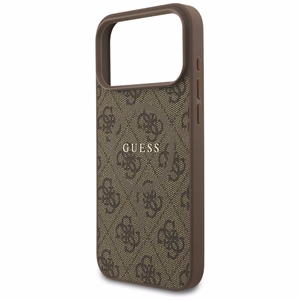 Guess 4G Ring Classic Logo MagSafe suojakuori iPhone 17 Pro Max:lle - ruskea