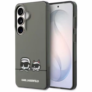 Karl Lagerfeld suojakuori IML Peekaboo Karl ja Choupette MagSafe Samsung Galaxy S26:lle musta