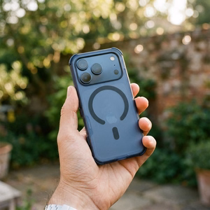Case for iPhone 16 Pro Forcell F-Protect BumperX Premium compatible with MagSafe navy blue
