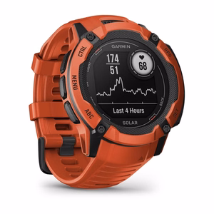 Garmin Instinct 2X Solar 2,79 cm (1,1") MIP, 50 mm, digitaalinen 176 × 176 pikselin kosketusnäyttö, punainen, GPS (satelliitti)
