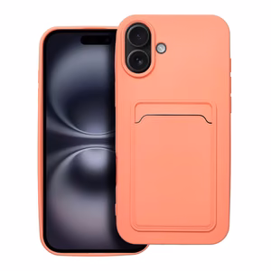 Suojakuori iPhone 16 PLUS:lle Card Case vaaleanpunainen