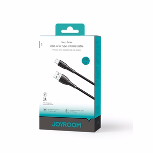 Joyroom Starry Series SA32-AC3 3A USB-A / USB-C kaapeli 1m - musta