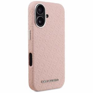 Karl Lagerfeld FW Stamped Karl MagSafe Suojakuori iPhone 16 - vaaleanpunainen