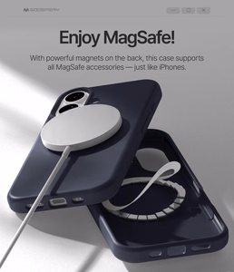 Mercury Pure Magsafe Silicon Case suojakuori Apple iPhone 17:lle tummansininen