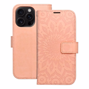 MEZZO kirjakotelo IPHONE 16 Prolle mandala persikka