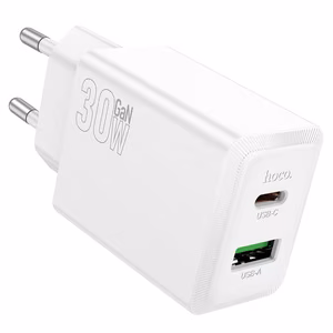 Puhelinlaturi Hoco USB-A + USB-C QC3.0 PD AFC 3A 30W N71 valkoinen