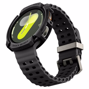 Spigen Rugged Armor Case for Samsung Galaxy Watch 8 44mm - Matte Black