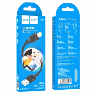 Kaapeli USB-A - Micro USB Hoco 2,4A 1 m X90 musta