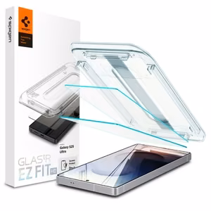 Spigen Glas.tR EZ Fit 2-Pack karkaistu suojalasi Samsung Galaxy S25 Ultra -puhelimelle, kirkas