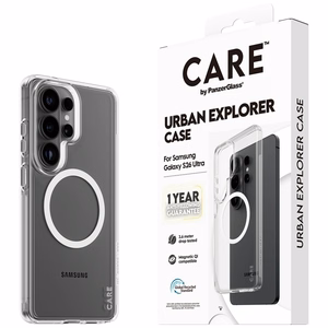 CARE by PanzerGlass Urban Explorer läpinäkyvä suojakuori valkoisella Qi:llä Samsung Galaxy S26 Ultra