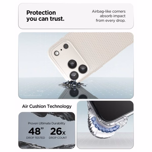 Spigen Liquid Air -suojakuori iPhone 17 Pro / 18 Pro -malleille, titaaninharmaa