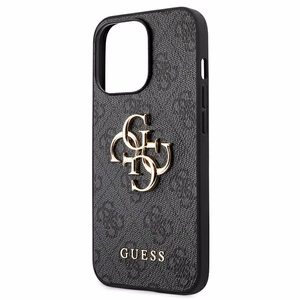 Guess GUHCP13L4GMGGR iPhone 13 Pro / 13 6.1" harmaa/harmaa kovakotelo 4G iso metalli logo