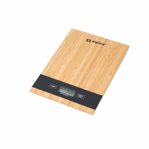 Alpina digital bamboo kitchen scale, up to 5 kg