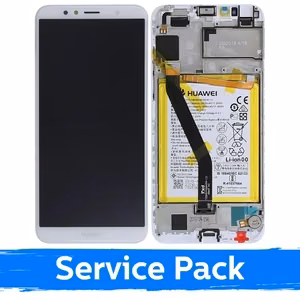 LCD-näyttö yhteensopiva Huawei Y6 2018 valkoinen kehyksellä (Service Pack)