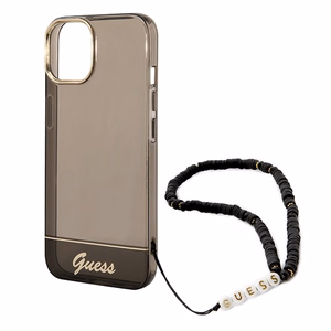 Guess GUHCP14SHGCOHK iPhone 14 6.1 "musta / musta kovakotelo läpikuultava Pearl hihna
