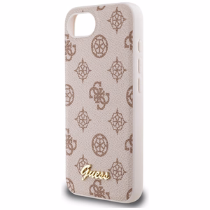 GUESS Peony Script Logo MagSafe Alkuperäinen Suojakuori iPhone 17e/16e:lle - Ruskea