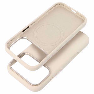 Suojakuori iPhone 16 PRO MAX:lle Forcell F-Protect Frame Premium yhteensopiva MagSafen kanssa antiikki valkoinen