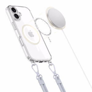 Tech-Protect FlexAir Chain MagSafe Suojakuori iPhone 16 Harmaa & Vaaleanpunainen